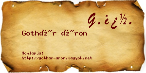 Gothár Áron névjegykártya